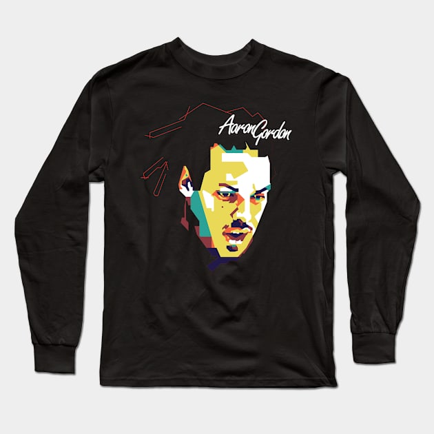 Aaron Gordon WPAP Style Long Sleeve T-Shirt by pentaShop